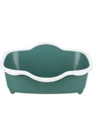 Davio kuweta, dla kota, z ramką, zielona/biała, 56 x 26 x 39 cm