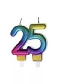 Świeczka urodzinowa 25 kolorowa