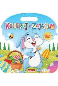 Koloruj z zającem z naklejkami