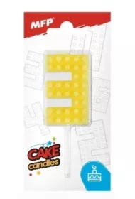  Świeczka klocki cyfra 3 żółta