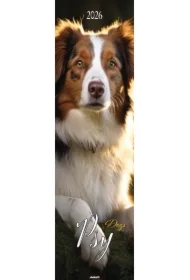 Kalendarz 2026 ścienny paskowy 13x46cm Psy