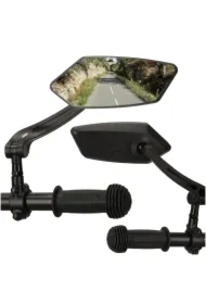 Lusterko rowerowe wsteczne podłużne na kierownicę regulowane 360 2szt