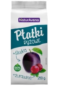 Płatki ryżowe z żurawiną i śliwkami