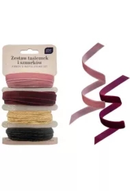 Zestaw tasiemek i sznurków Satin Gold