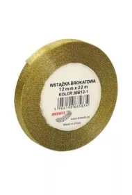 Wstążka brokatowa WB12-1 złota