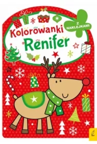 Renifer. Kolorowanka z wykrojnikiem