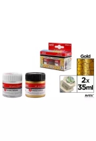 Farba akrylowa złoty 35ml + środek tworzący