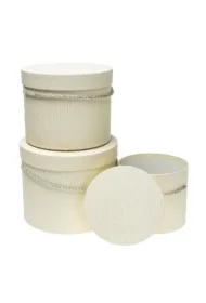 Pudełko Flower Box 3 szt kremowy