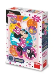 Puzzle 100 el. XL świecące w ciemności Myszka Minnie