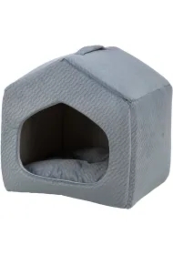 Alena, legowisko zamknięte, dla psa/kota, niebiesko/szare 40 x 45 x 40 cm