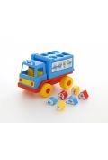 Фото - Розвивальна іграшка Polesie 64370 Sorter-ciężarówka "Smerfy" z 6 klockami Nr1 