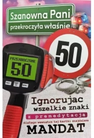 Karnet Urodziny 50