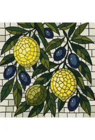 Malowanie po numerach - Witraż. Cytryny