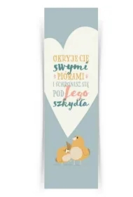 Zakładka duża - Okryje cię - ptaki