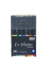 Markery permanentne z końcówką pędzelkową 24 szt