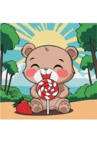 Malowanie po numerach - Lato. Miś i lizak Kids