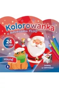 Kolorowanka z tatuażami fluo Mikołaj
