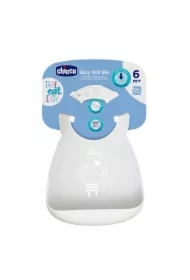 Śliniaczek z kieszonką elastyczny szary