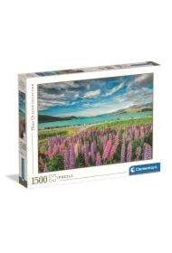 Puzzle 1500 el. HQ Lupins At Lake Tekapo