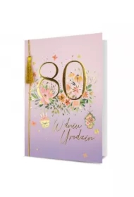 Karnet B6 Urodziny 80