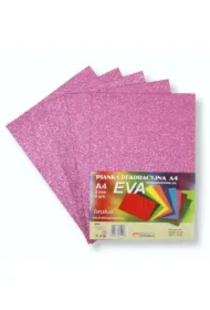 Pianka brokatowa A4 Eva jasny róż biodegrad. 5 szt