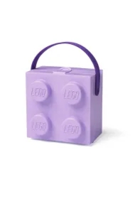 Lunchbox klocek LEGO z rączką Fioletowy