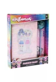 Pamiętnik z długopisem pomponem jasnoróżowy