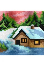 Zestaw do haftu Moje pierwsze wyszywanie Domek zima