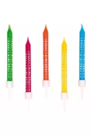 Świeczki Happy Birtday z podstawkami