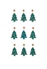 Kryształki samoprzylepne choinki gwiazdki