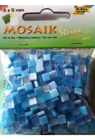 Mozaika kamyczki 5x5mm niebieska