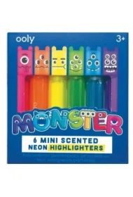 Flamastry neonowe Małe Potworki 6 kolorów