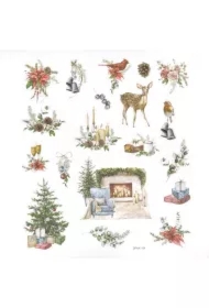 Naklejki z brokatem lovable chrismas