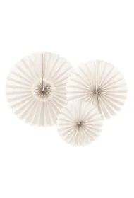 Rozety dekoracyjne beżowy 3 szt