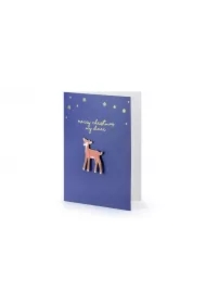 Kartka z pinem Jelonek 10.5x14.8cm