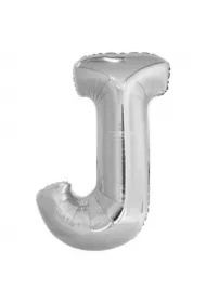 Balon foliowy litera J srebrna