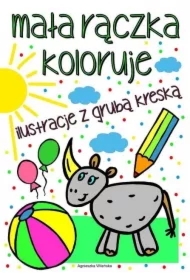 Mała rączka koloruje Ilustracje z grubą kreską