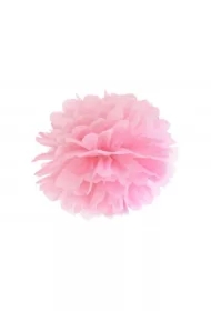 Pompon bibułowy rózowy 35cm