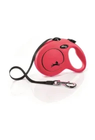 Smycz new classic taśma 5m, rozm. l, czerwona