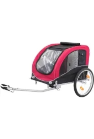 Przyczepa do roweru 60x57x80 cm czerwono/czarna