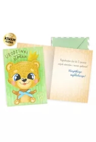 Karnet B6 Urodziny miś