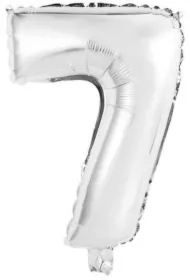 Balon foliowy mini cyfra 7 srebrna