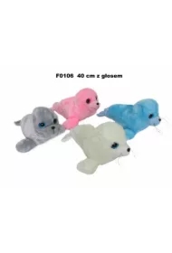 Maskotka Foka z głosem 40cm MIX