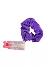 Gumka scrunchie do włosów led ciemno fioletowa