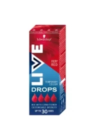 Live Drops zmywalna farba do włosów Fiery Red