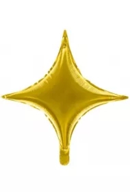 Balon foliowy Gwiazda 4-ramienna złota