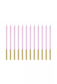 Świeczki urodzinowe gładkie fioletowe 14cm 12 szt