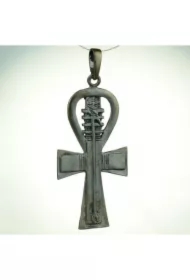 Krzyż ankh z laską Ozyrysa, brąz