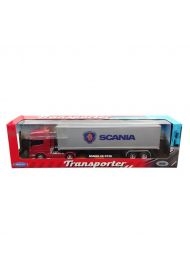 Фото - Машинка Welly Ciężarówka z przyczepą 1:32 Scania V8 R730 32671 