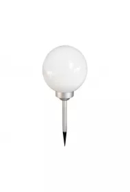 Lampka solarowa plastik + aluminium kula 20 cm+